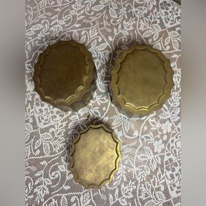 Set of Three Brass Decorative Boxes